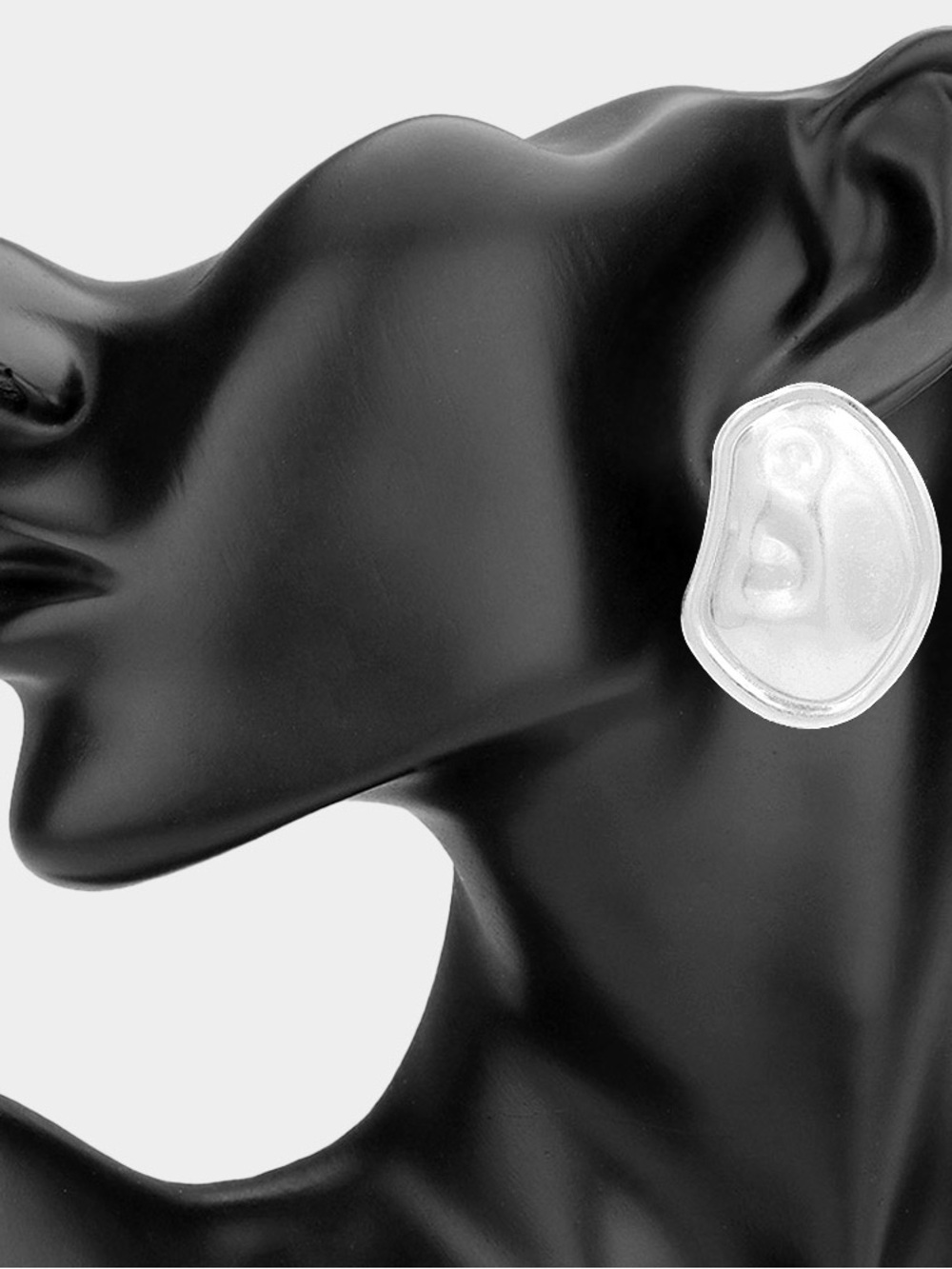 Sculpted Silver Eclectic Statement Earrings